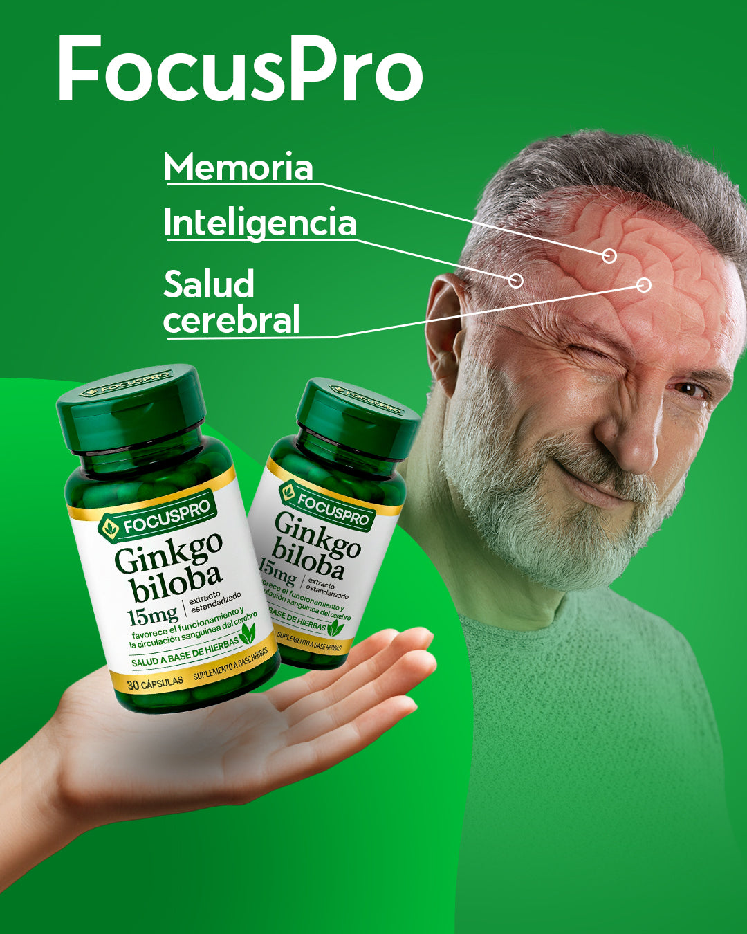 FOCUS PRO - Ginkgo biloba - Compra 3 y llávate 6