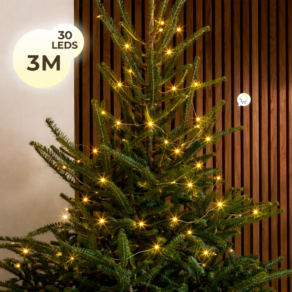 Luces LED Decorativas 3M con Pilas Incluidas y Alambre Flexible
