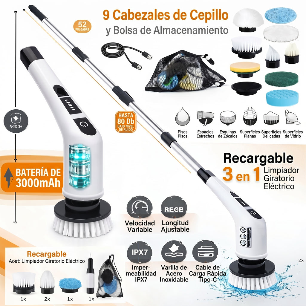 Cepillo Limpieza Electrico 9 en 1